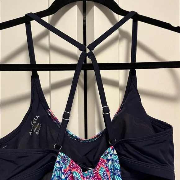 NEW [Athleta] Fiji Blousy UPF 50+ Tankini Swim Swimsuit Top Women’s 34B/C - Picture 8 of 11